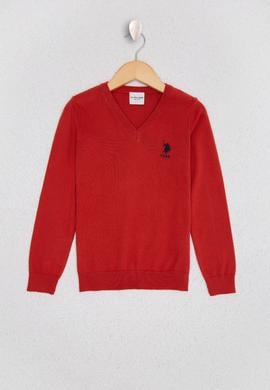 Erkek Çocuk Kırmızı Triko Kazak Basic - 50210681121