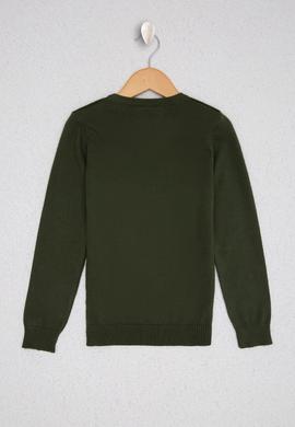 Erkek Çocuk Yeşil Triko Kazak Basic - 50210681025