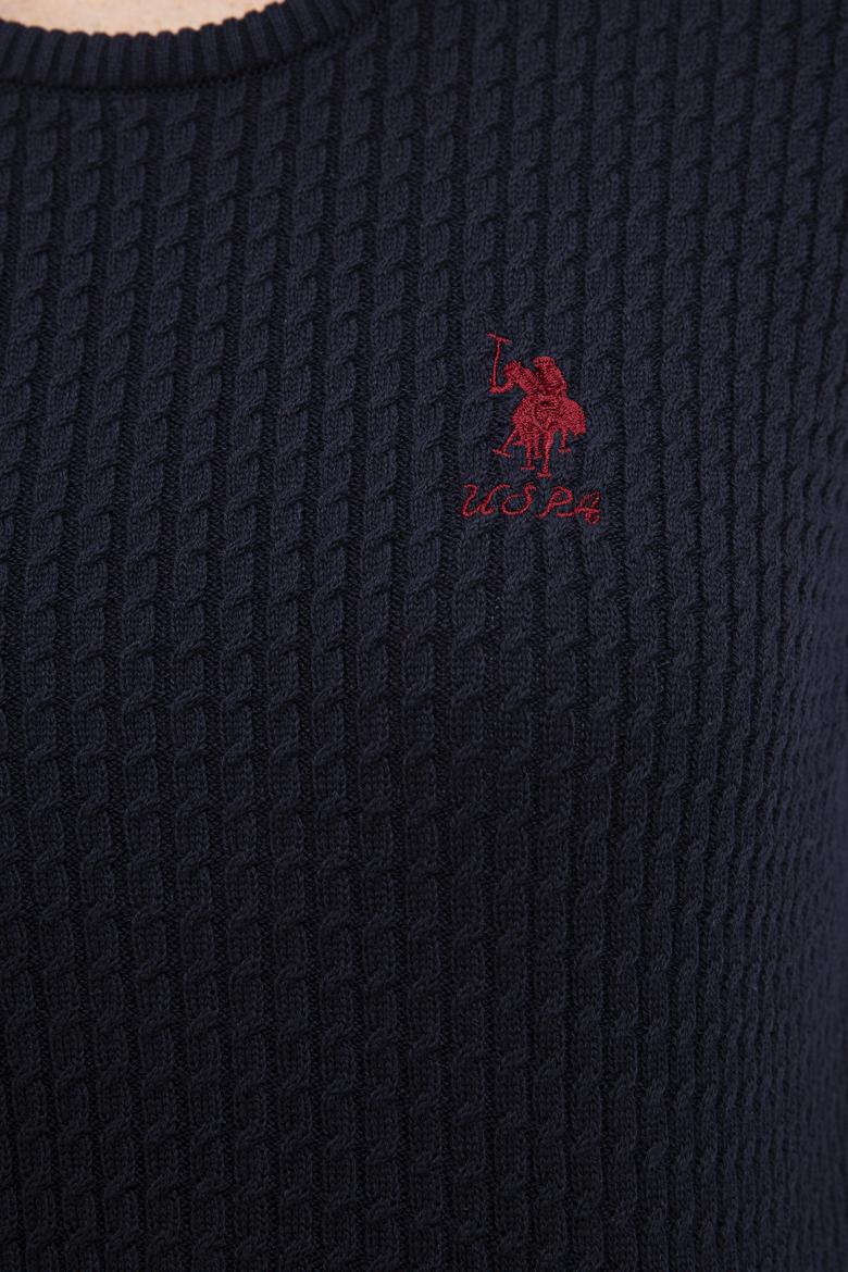 Kadın Lacivert Triko Kazak Basic - 50224703016