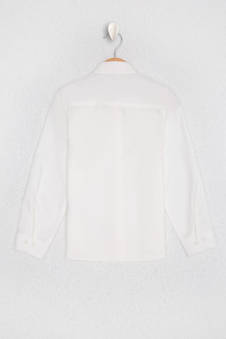 Kız Çocuk Beyaz Gömlek Uzunkol - 50218960003