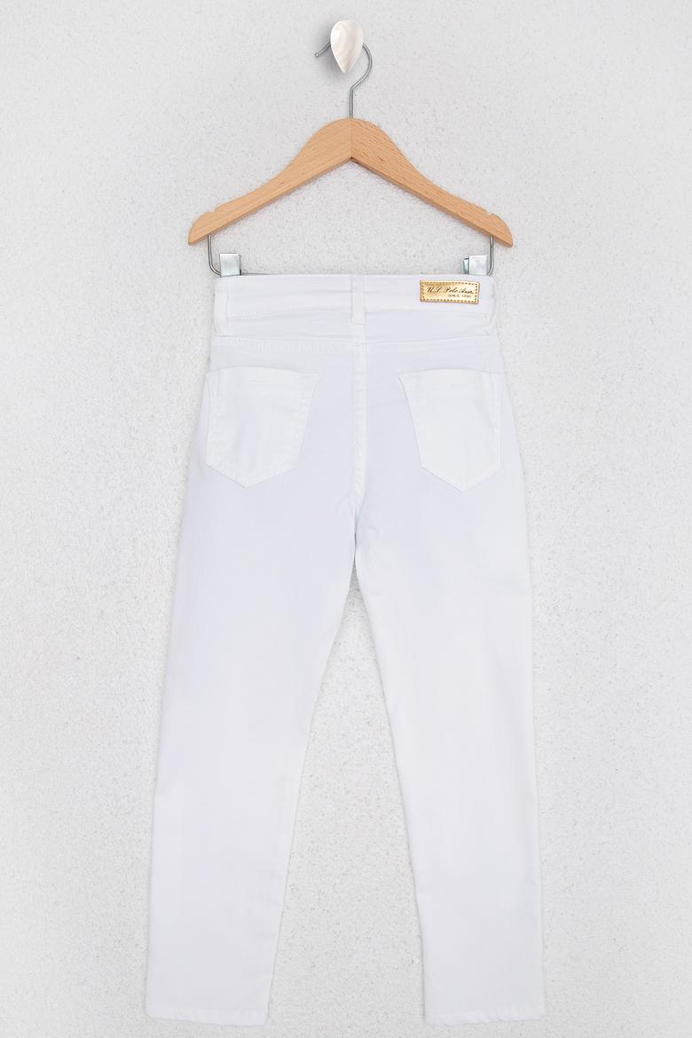 Kız Çocuk Beyaz Kanvas Pantolon - 50222925006