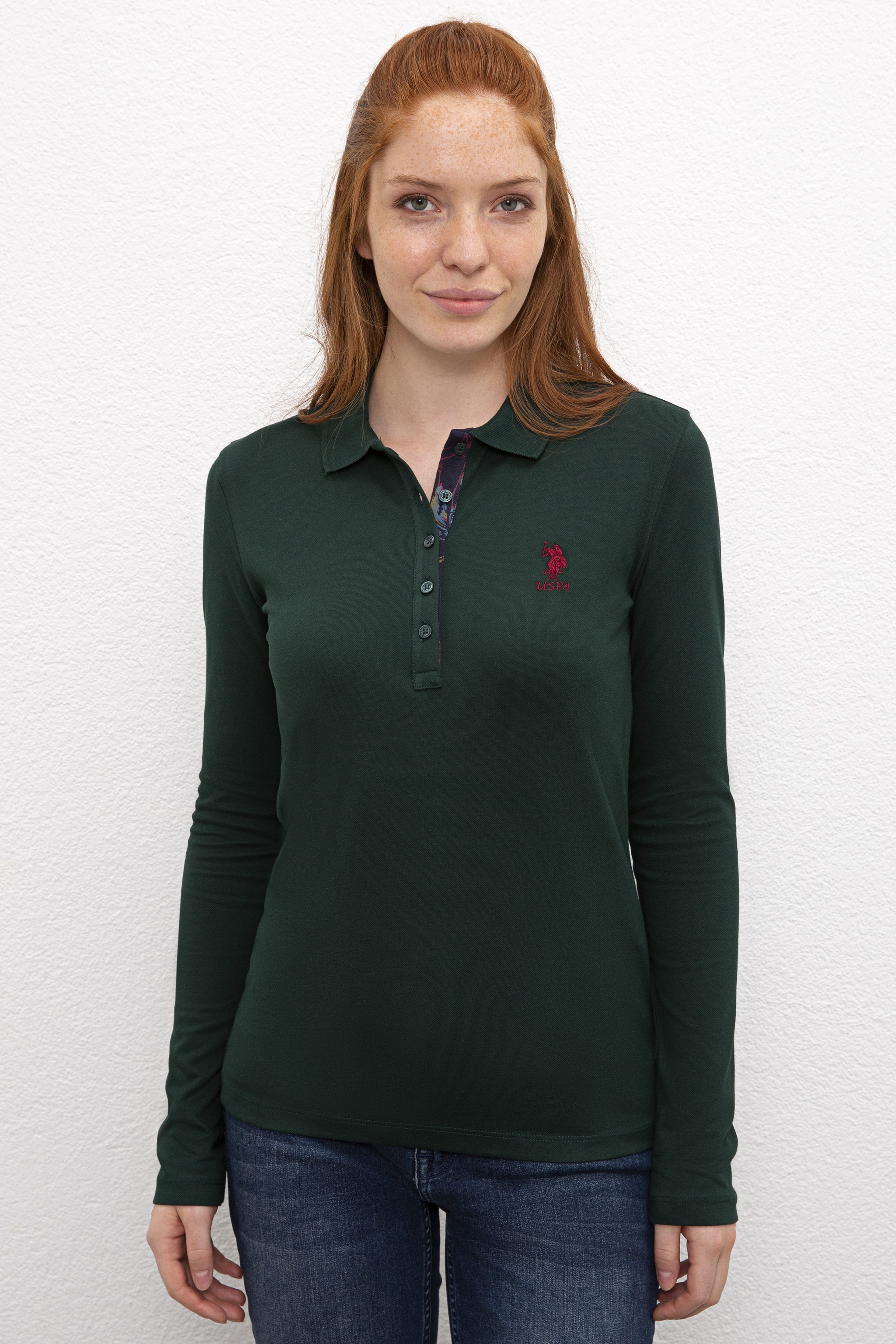 Kadın Yeşil Sweatshirt Basic - Image 1