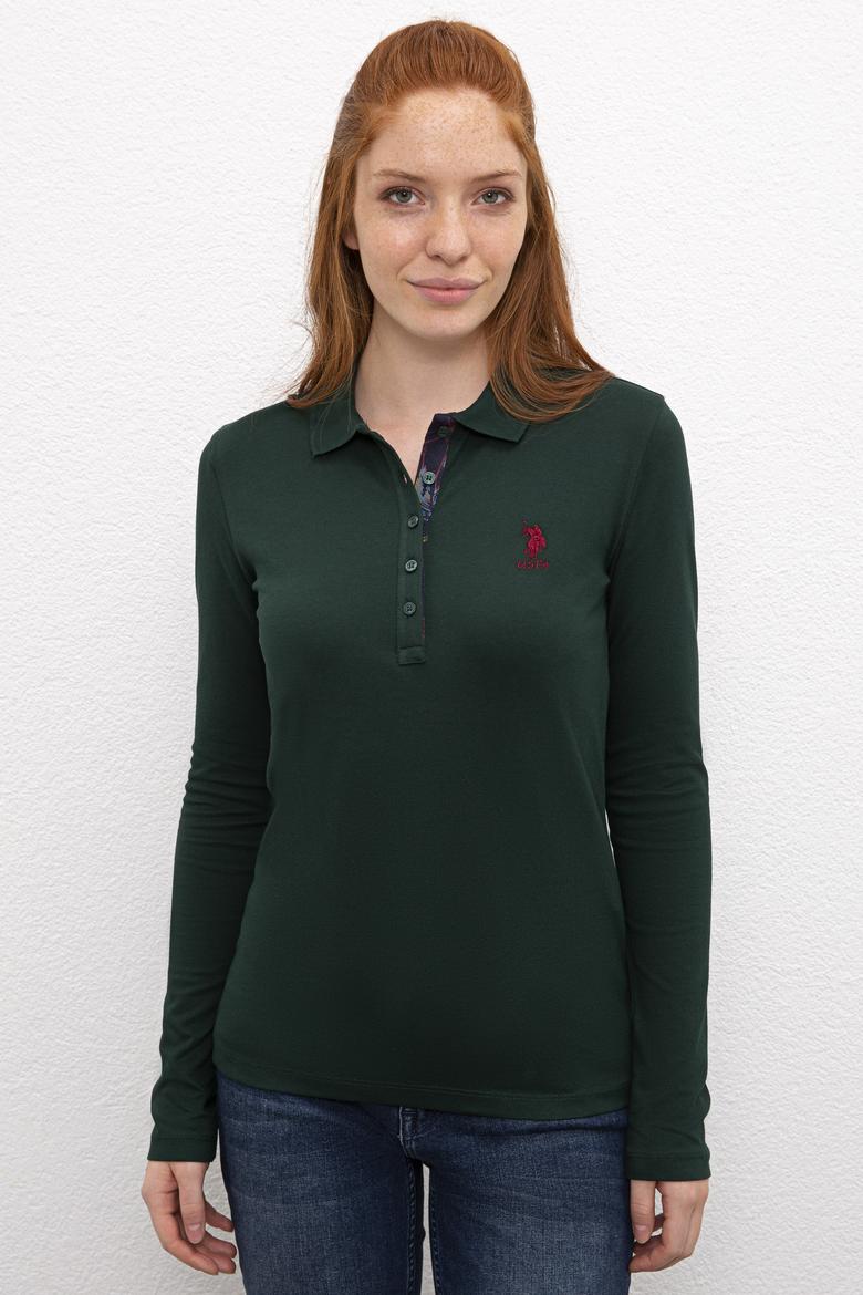 Kadın Yeşil Sweatshirt Basic