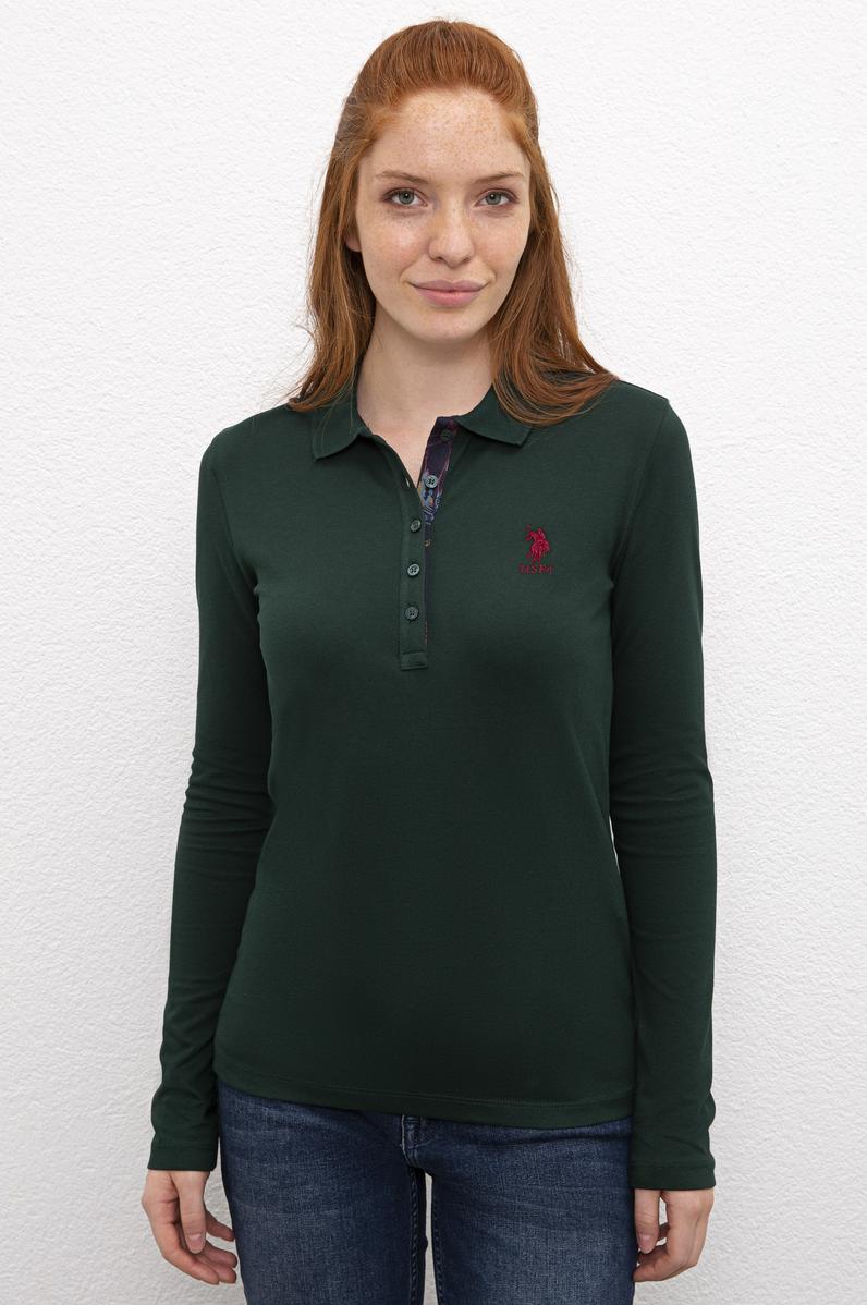 Kadın Yeşil Sweatshirt Basic