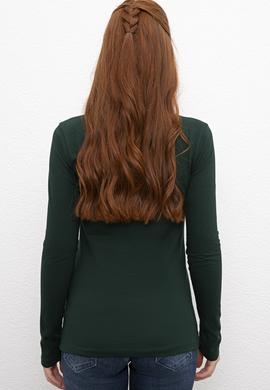 Kadın Yeşil Sweatshirt Basic - 50205969082