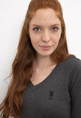 Kadın Antrasit Basic Kazak - 50206420027