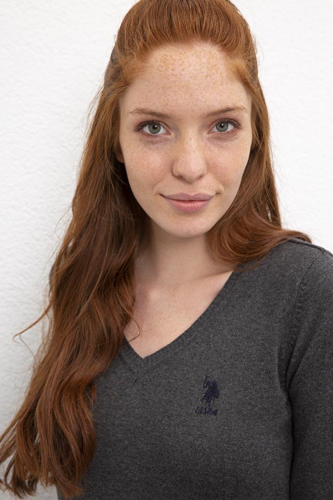 Kadın Antrasit Basic Kazak