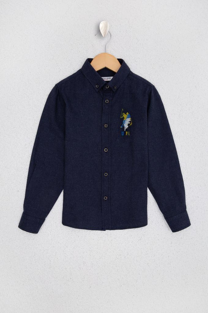 Erkek Çocuk Lacivert Gömlek Uzunkol