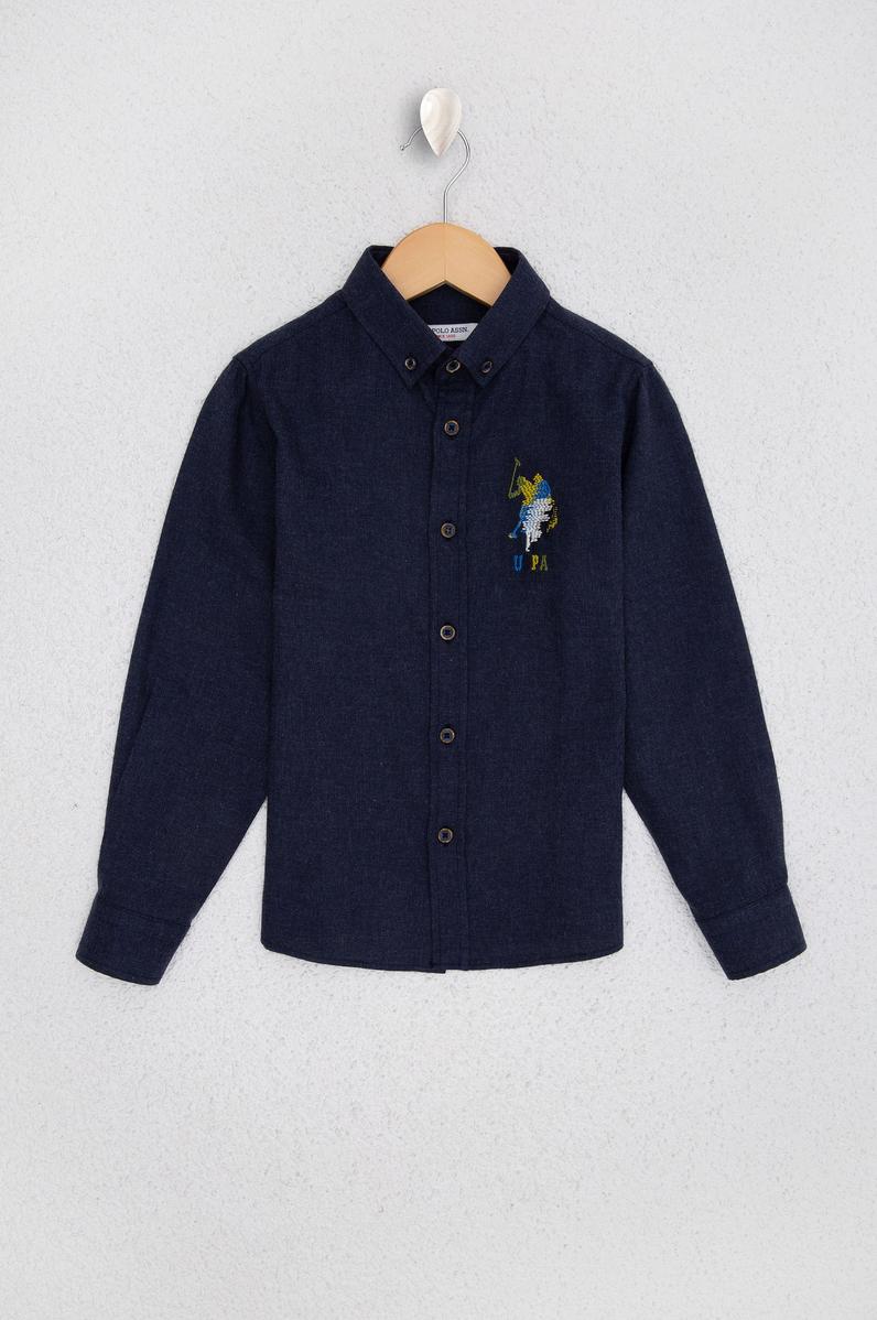 Erkek Çocuk Lacivert Gömlek Uzunkol