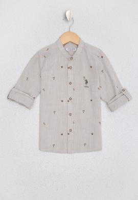 Erkek Çocuk Gri Gömlek Uzunkol - 50219418011