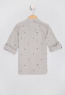 Erkek Çocuk Gri Gömlek Uzunkol - 50219418011