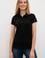 Kadın Siyah Basic Polo Yaka Tişört