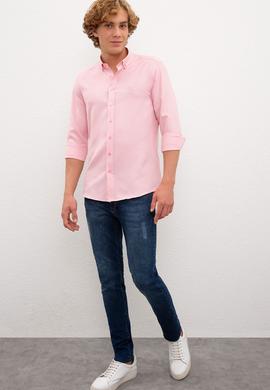 Erkek Pembe Gömlek Uzunkol Basic - 50201622111
