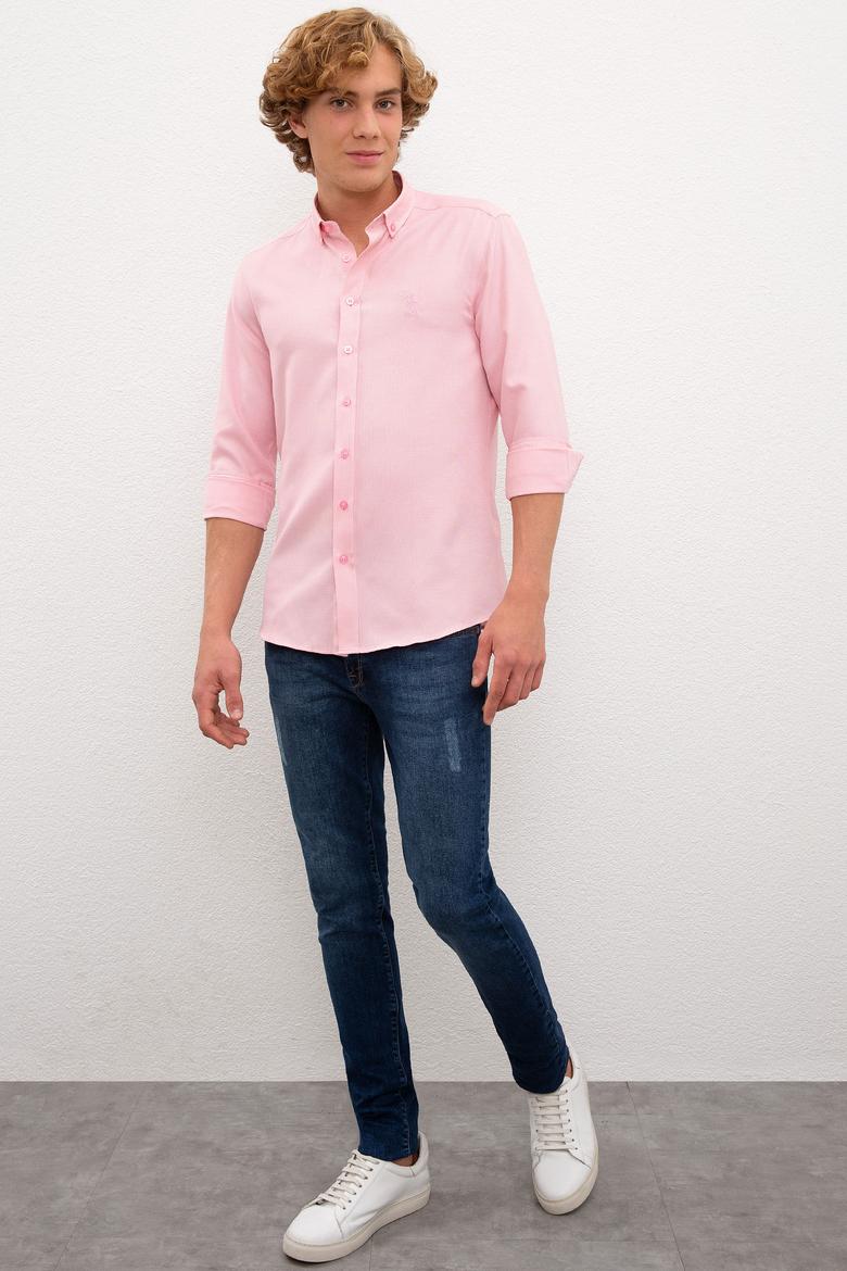 Erkek Pembe Gömlek Uzunkol Basic - 50201622111