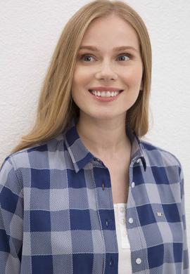 Kadın Lacivert Gömlek Uzunkol - 50219263003