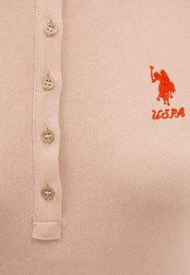 Kadın Pudra Polo Yaka T-Shirt Basic - 50217591193