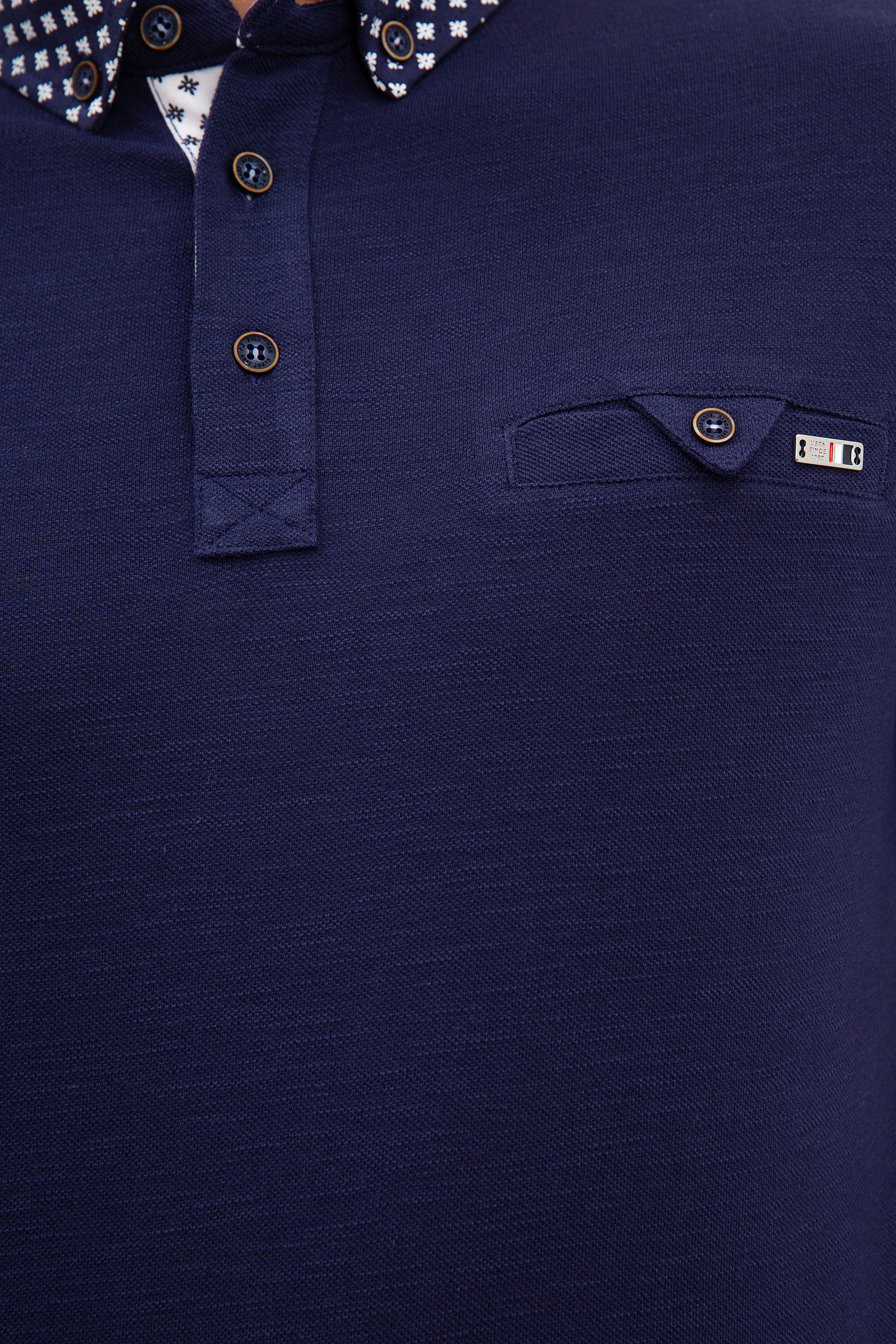 Erkek Lacivert Polo Yaka T-Shirt - Image 5