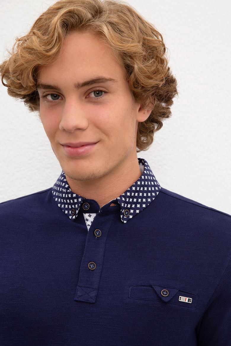 Erkek Lacivert Polo Yaka T-Shirt - 50200456012