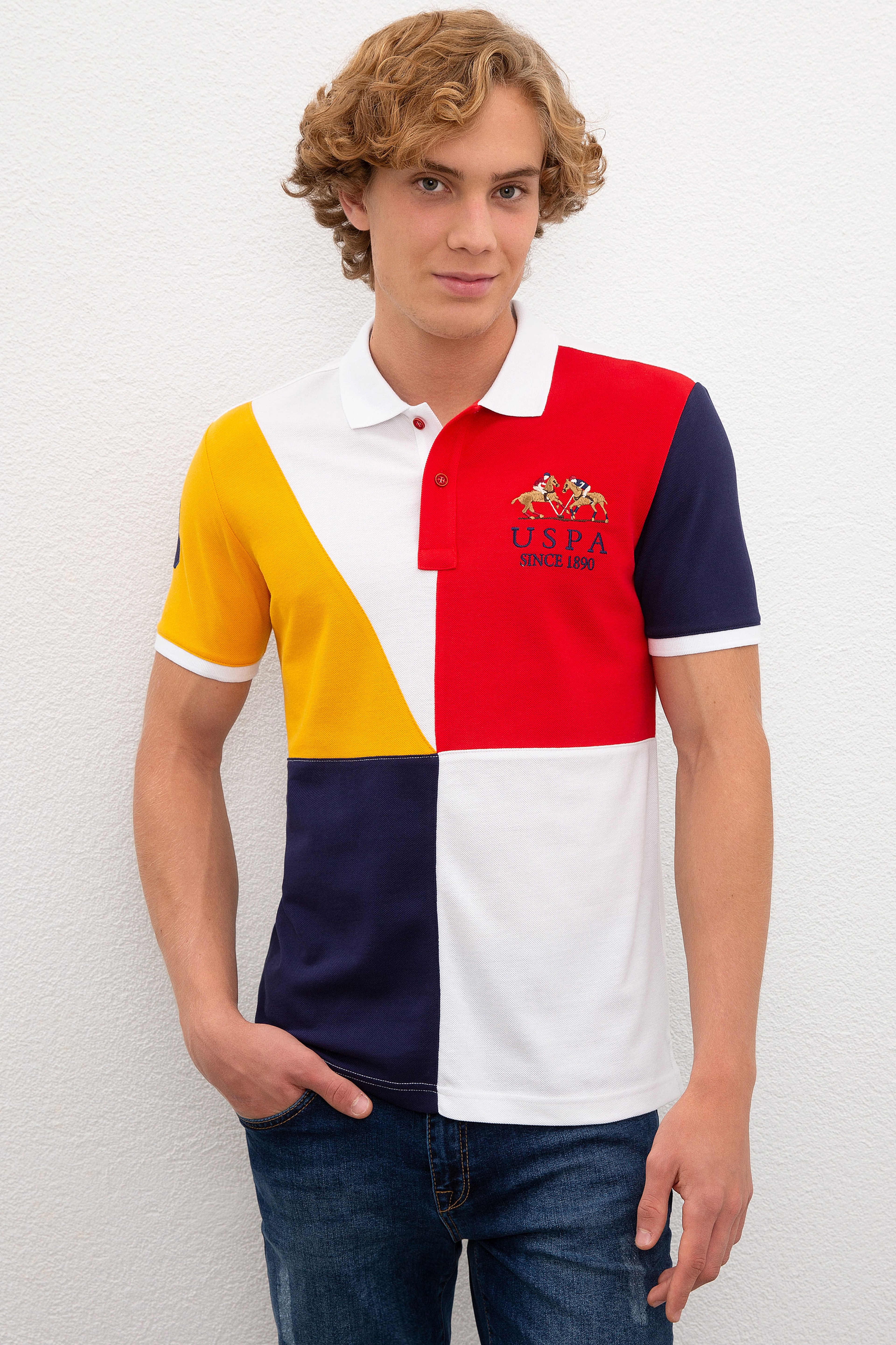 Erkek Kırmızı Polo Yaka T-Shirt - Image 1