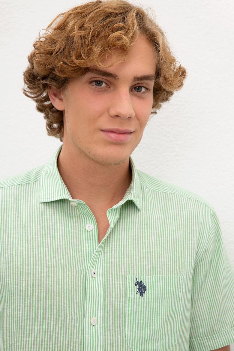Erkek Yeşil Gömlek Kısakol - 50200694028