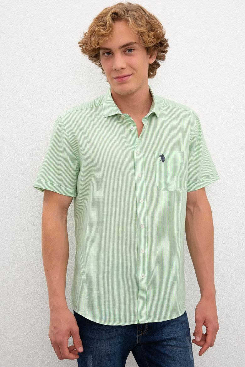 Erkek Yeşil Gömlek Kısakol