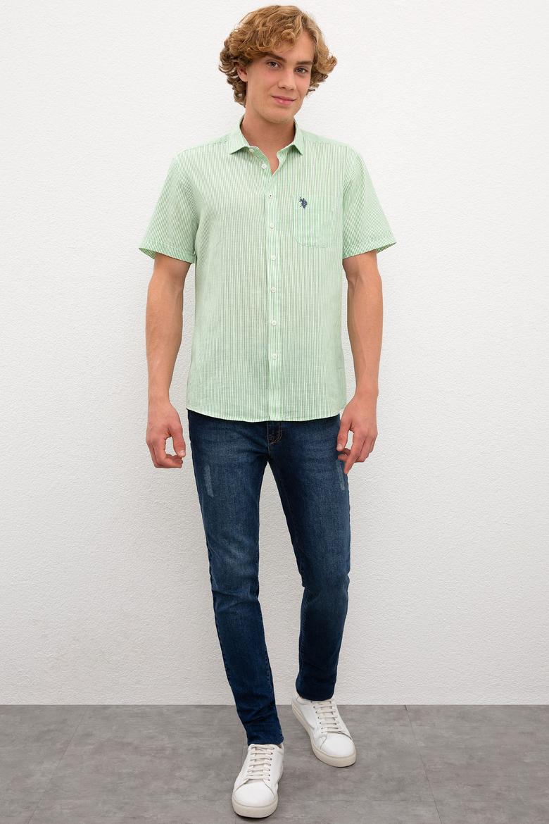 Erkek Yeşil Gömlek Kısakol - 50200694028