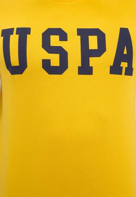 Erkek Koyu Sarı  Bisiklet Yaka T-Shirt Basic - 50216452082