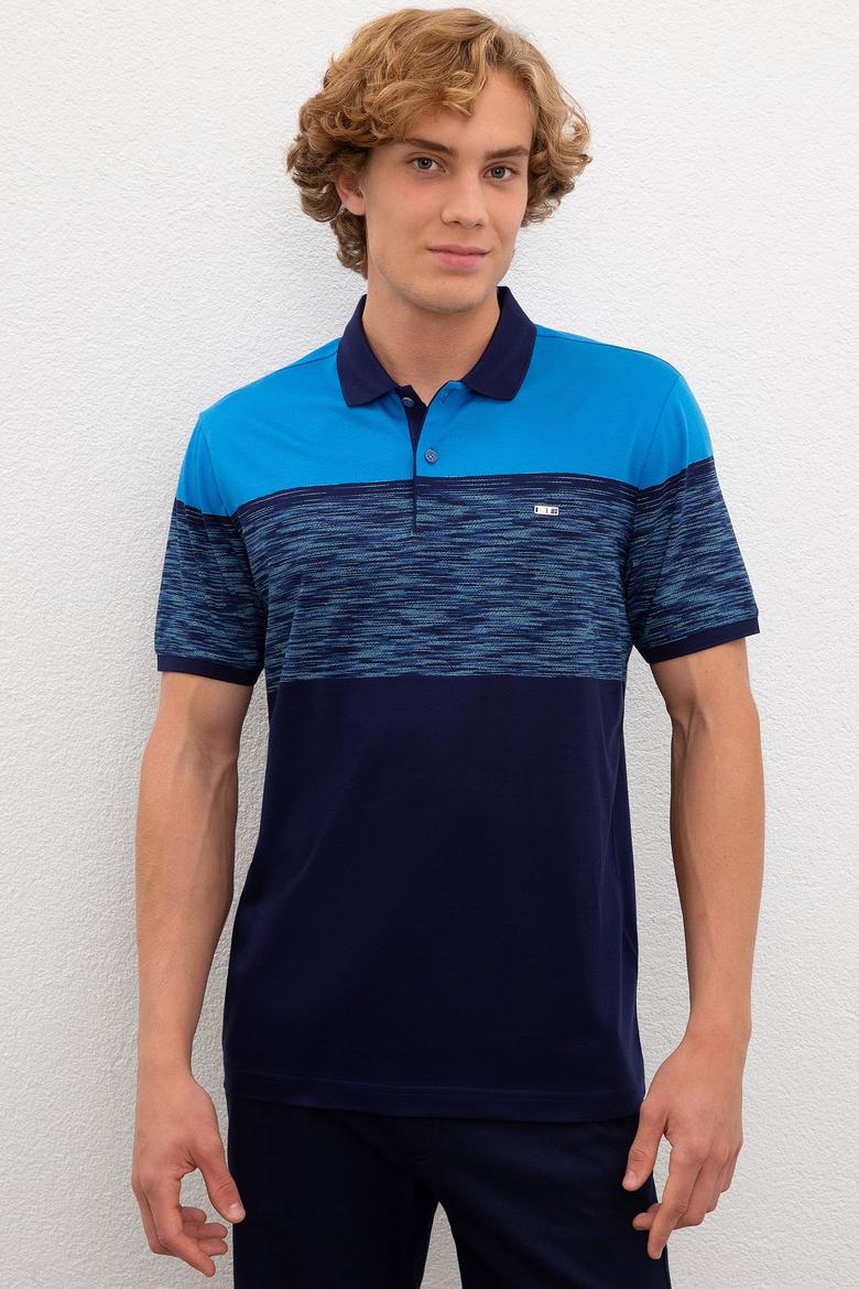 Erkek Kobalt Polo Yaka Tişört