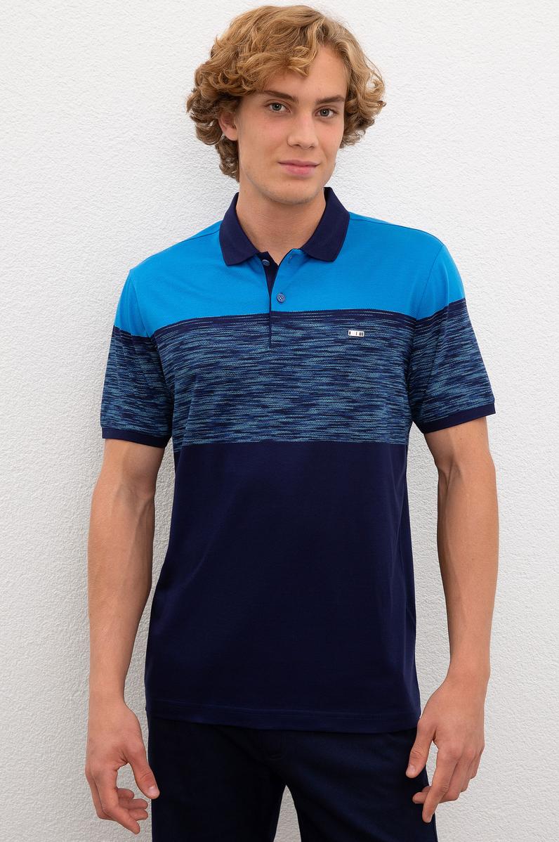 Erkek Kobalt Polo Yaka Tişört