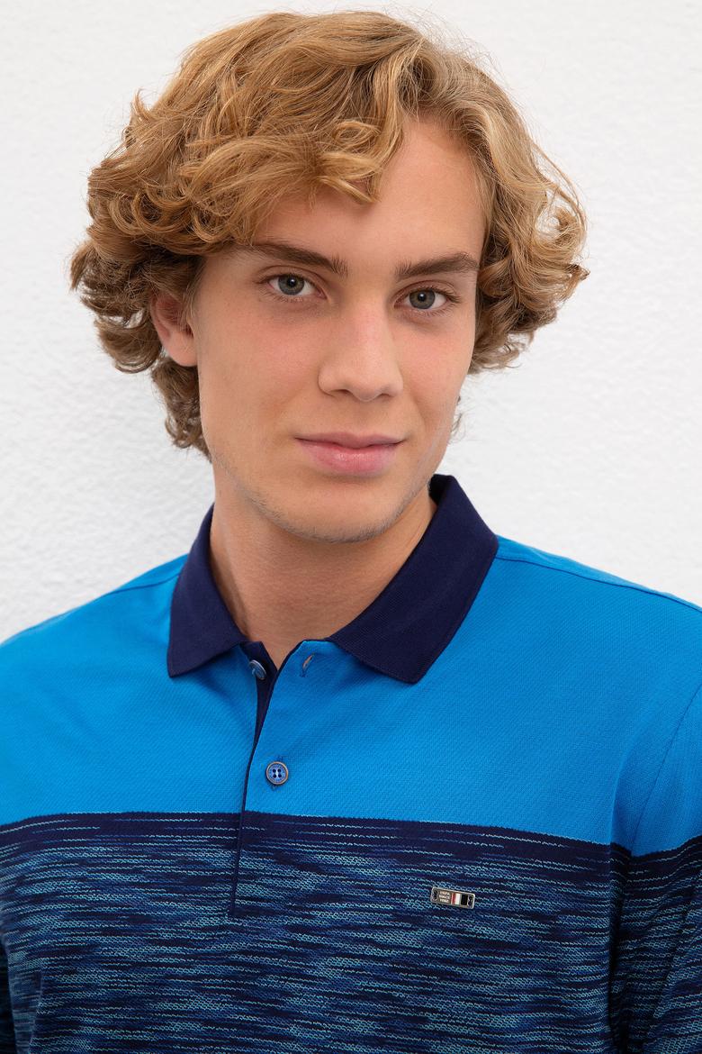 Erkek Kobalt Polo Yaka Tişört - 50219243034