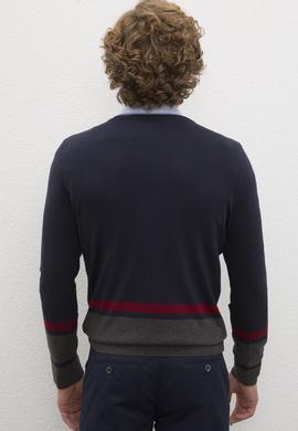 Erkek Lacivert Kazak - 50205666006