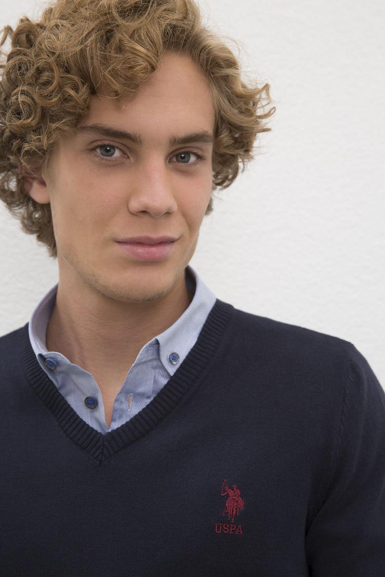 Erkek Lacivert Kazak - 50205666006