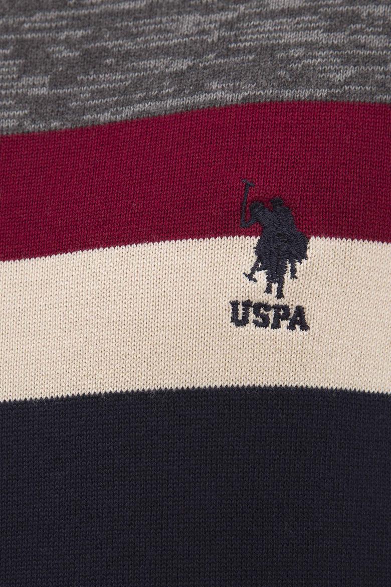 Erkek Gri Melanj Bisiklet Yaka Triko Kazak - 50205672001