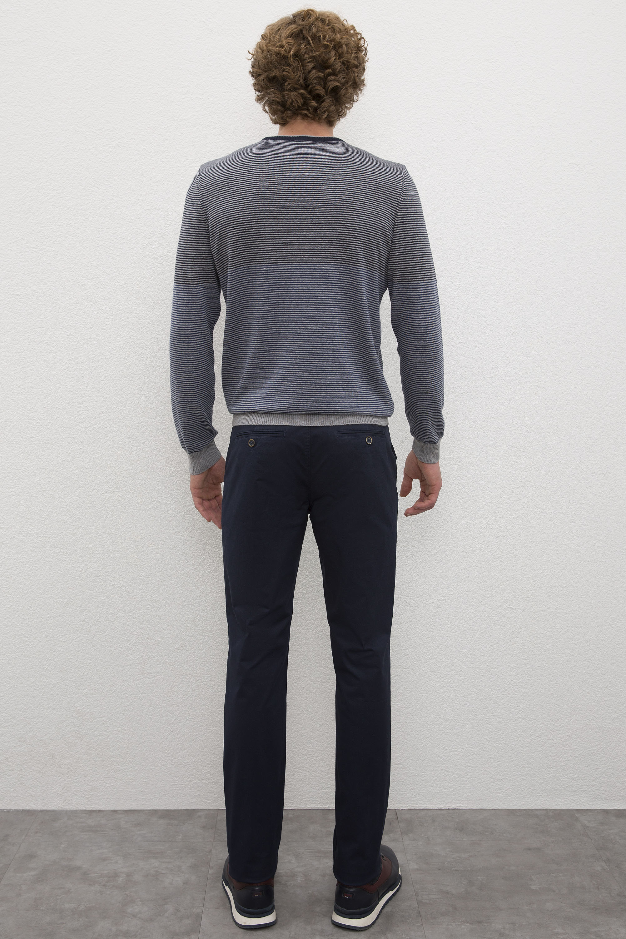 Erkek Lacivert Kanvas Pantolon - Image 3