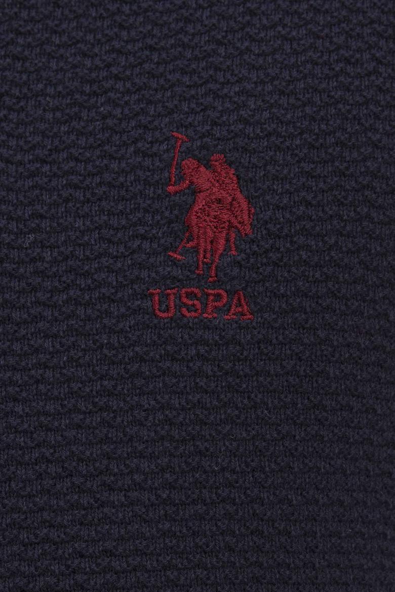 Erkek Lacivert V-Yaka Triko Kazak Basic - 50206685109