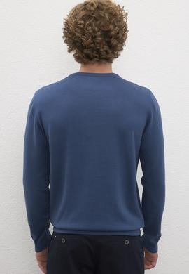 Erkek İndigo Basic Kazak - 50206745036