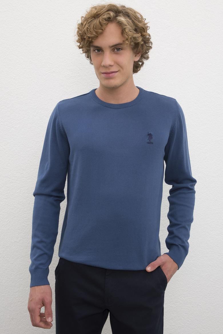 Erkek İndigo Basic Kazak