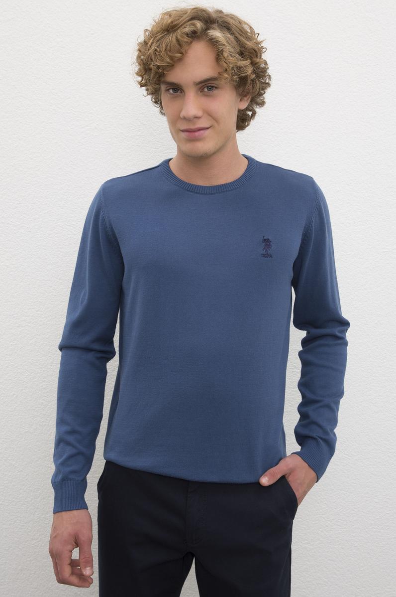 Erkek İndigo Basic Kazak