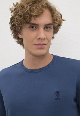 Erkek İndigo Basic Kazak - 50206745036