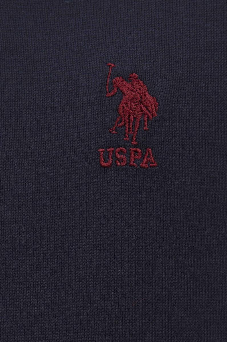 Erkek Lacivert V-Yaka Triko Kazak Basic