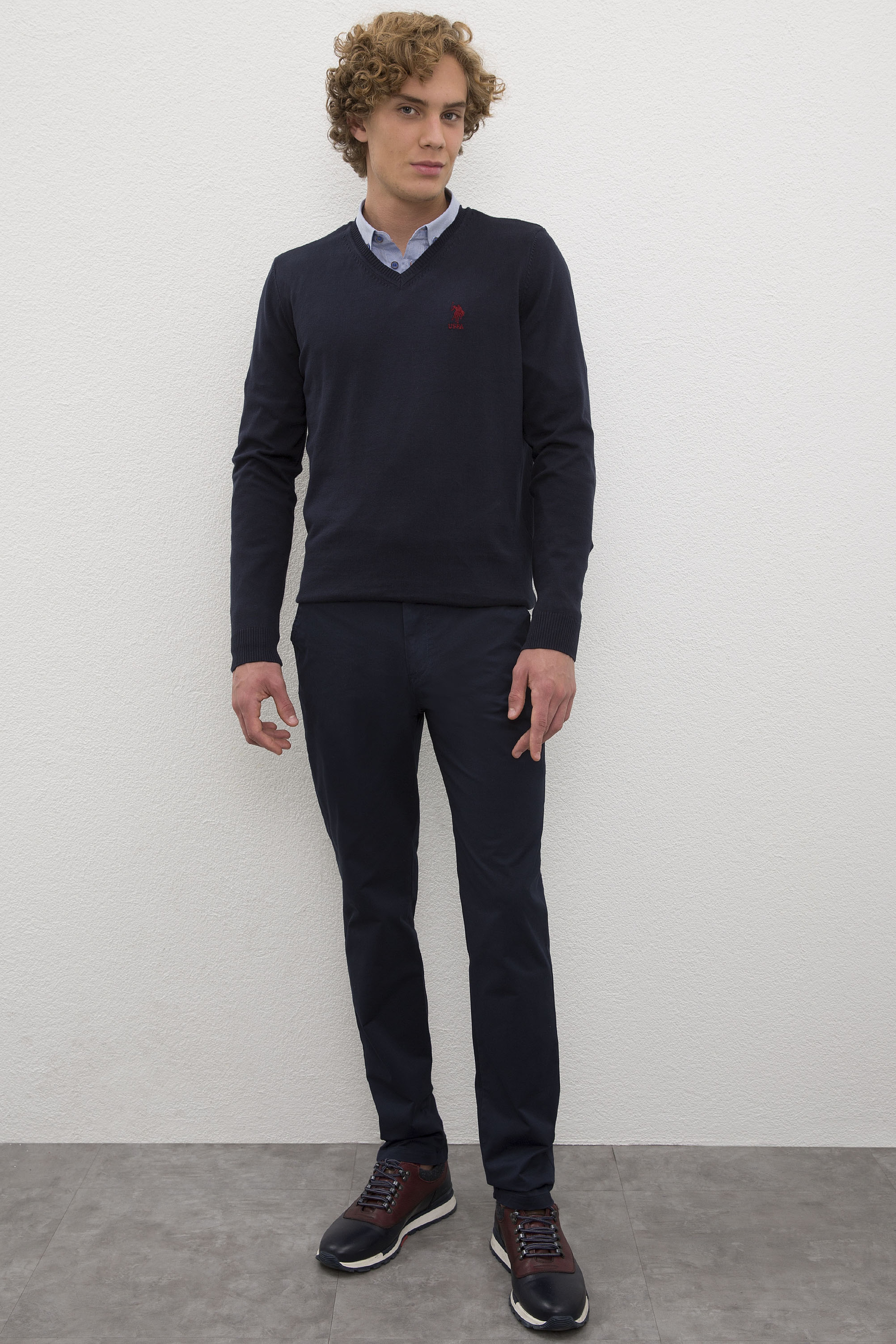 Erkek Lacivert Basic Kazak - Image 4