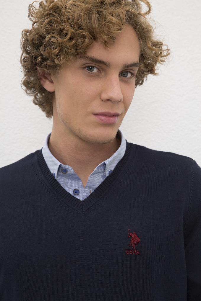 Erkek Lacivert Basic Kazak