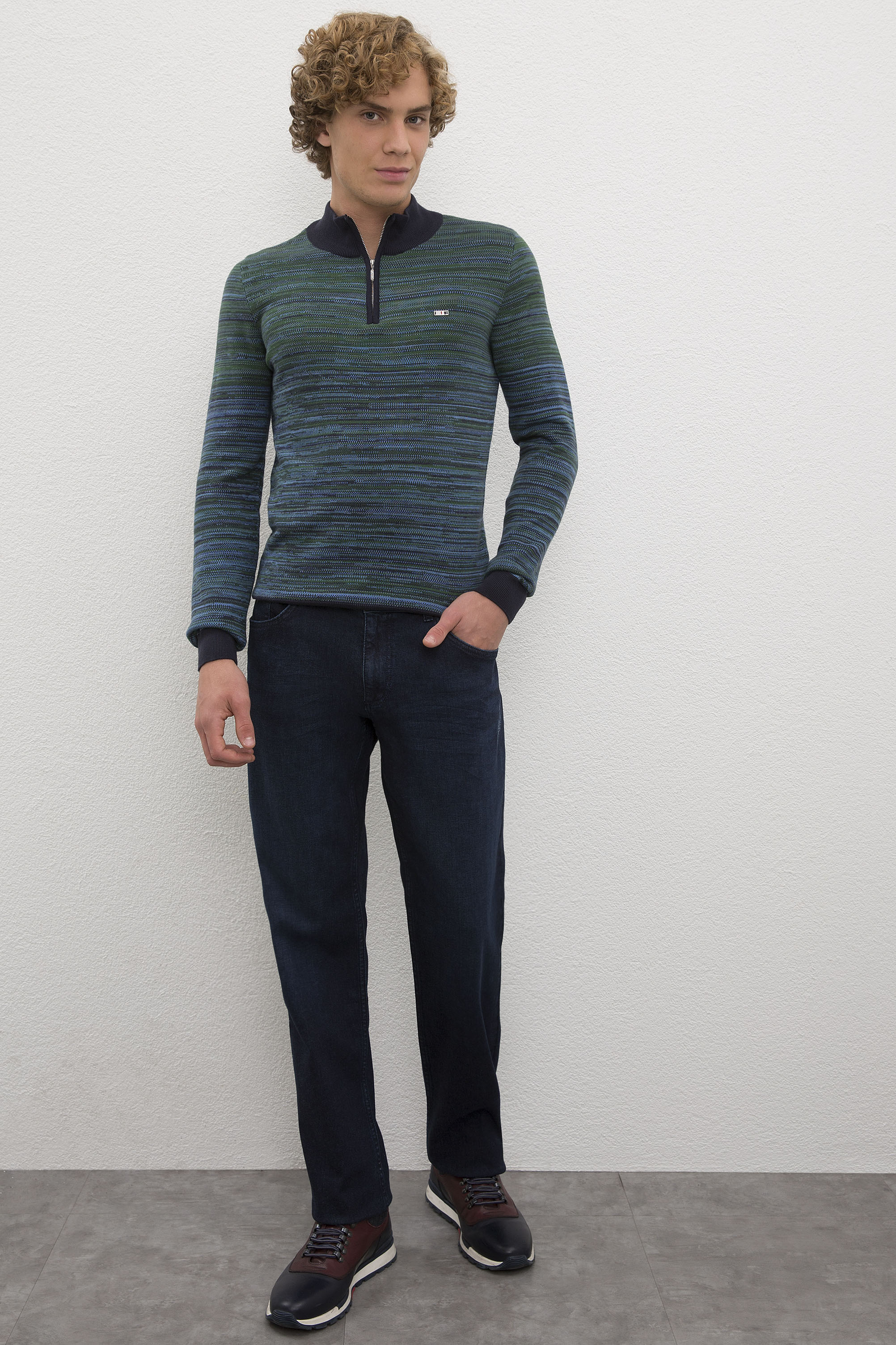 Erkek Mavi Denim Pantolon - Image 1