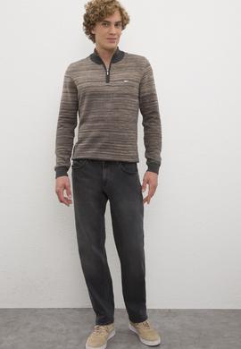 Erkek Gri Denim Pantolon - 50208745014