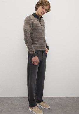 Erkek Gri Denim Pantolon - 50208745014