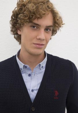 Erkek Lacivert  Triko Hırka Basic - 50210293007