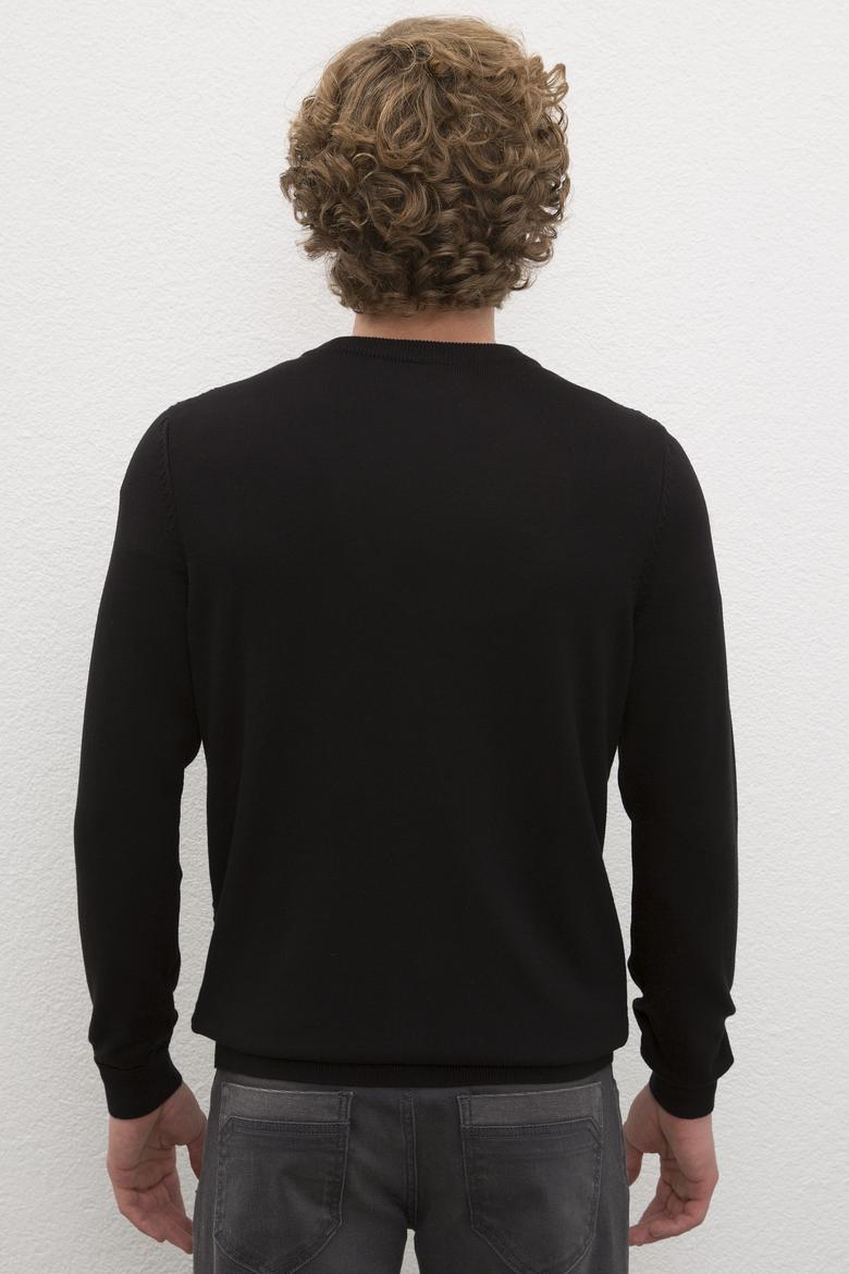 Erkek Siyah  Triko Hırka Basic - 50210293026