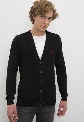 Erkek Siyah  Triko Hırka Basic - 50210293026