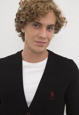 Erkek Siyah  Triko Hırka Basic - 50210293026