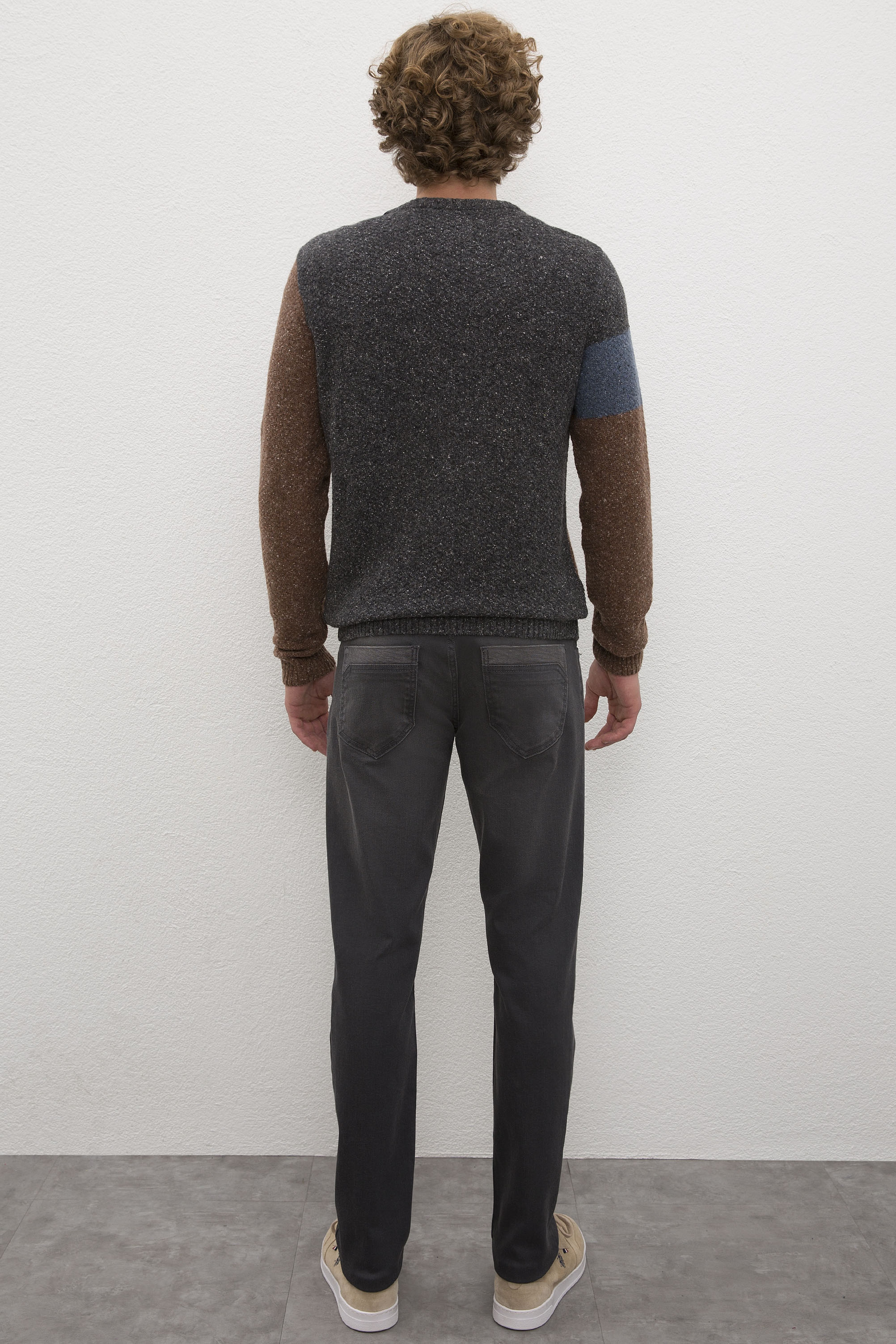 Erkek Gri Denim Pantolon - Image 3